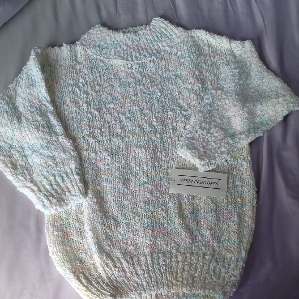 Pastel Colored Sweater with Textured Knit